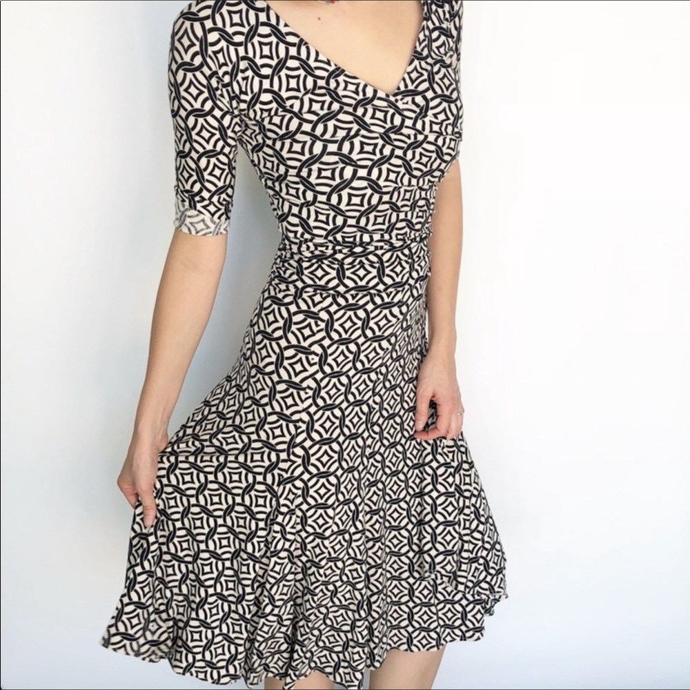 BCBG MaxAria Print Midi Open Back Dress - Picture 2 of 5